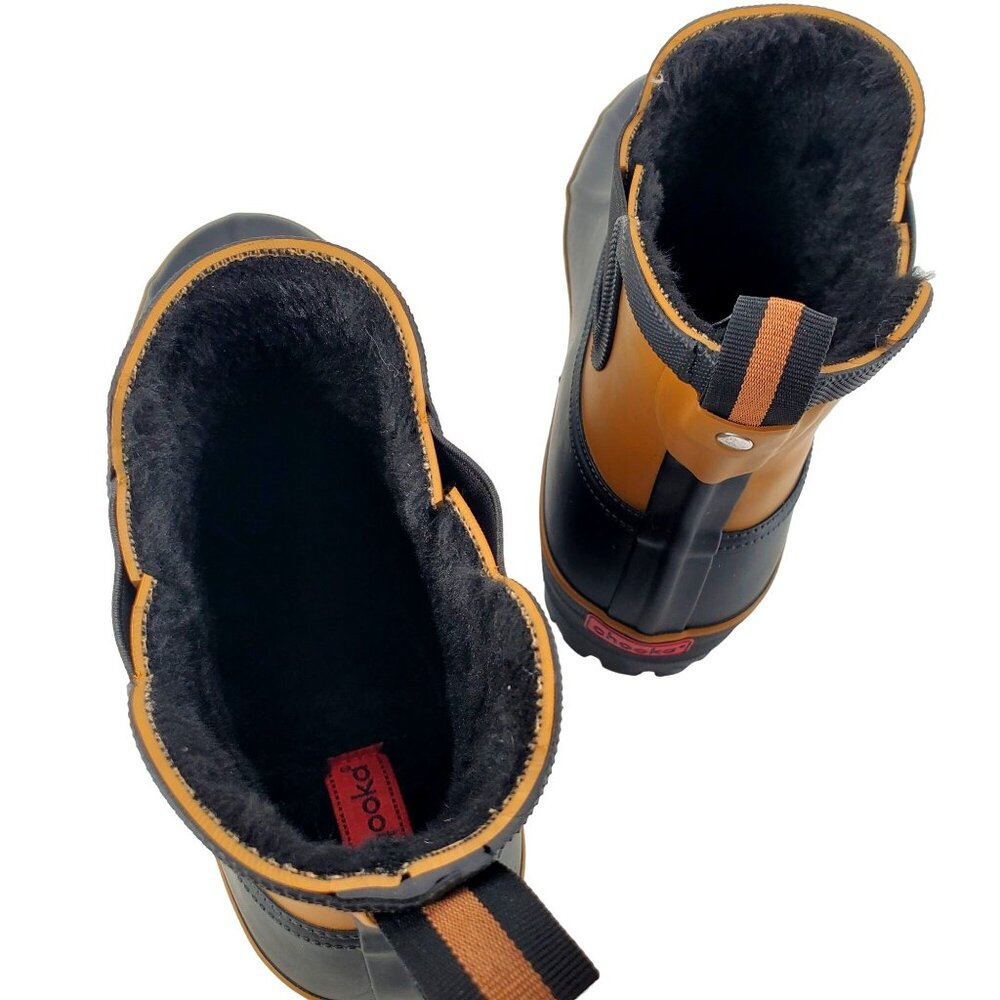 Chooka 8 Rain Boots Chelsea Duck Waterproof Outdoor Faux Fur Rubber Ankle Shoes - Picture 7 of 16